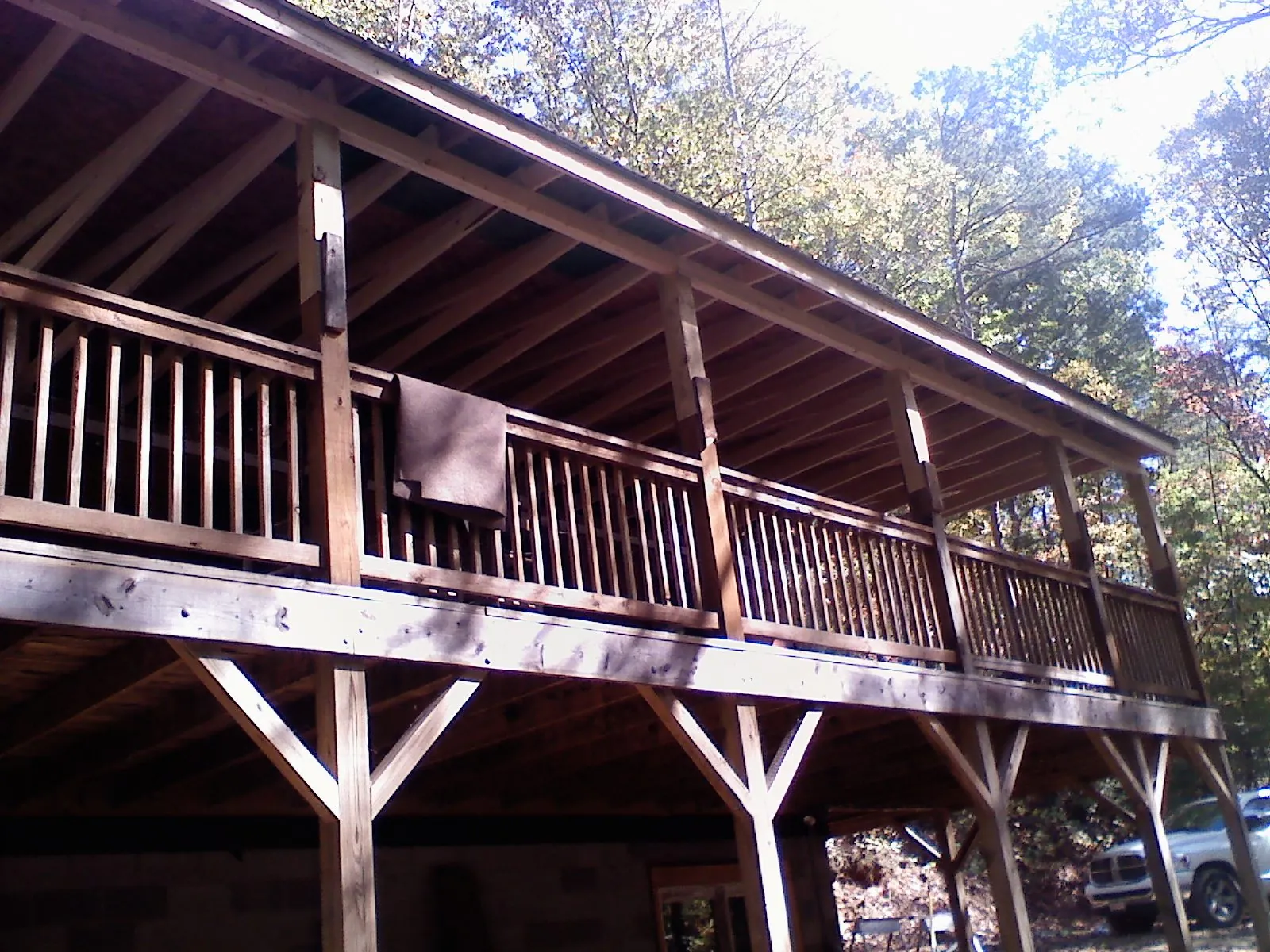 Timber framing under a new elevated porch and deck — Roof Leak Repair in Sumiton by Roofing Brothers